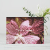 Invitation Illustration de fleurs rouges (Debout devant)