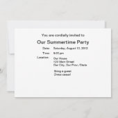 Invitation Illustration de fleurs rouges (Dos)