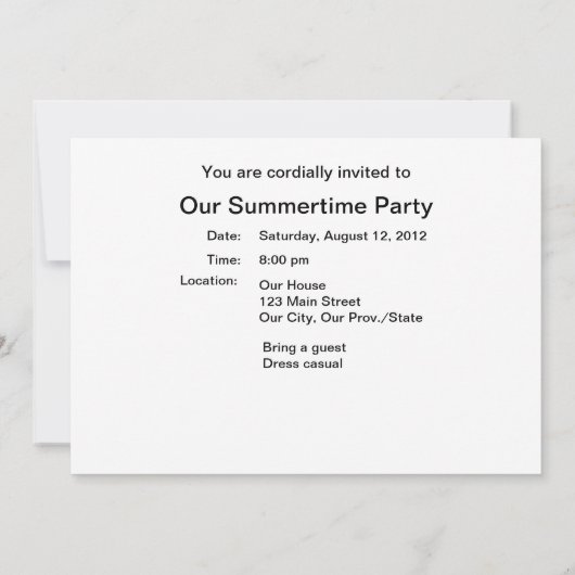 Invitation Illustration de fleurs rouges (Dos)