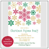 Invitation Illustration de flocon de neige pour une soirée py