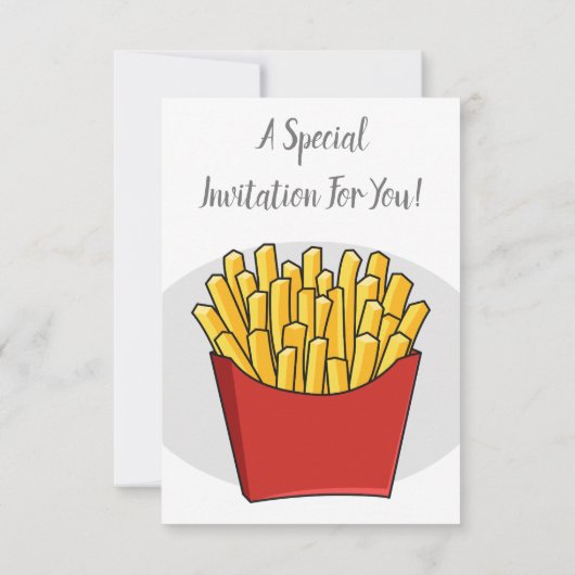 Invitation Illustration de frites (Dos)
