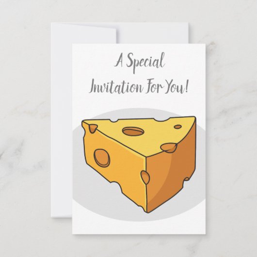 Invitation Illustration de fromage (Dos)