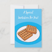 Invitation Illustration de gaufre (Dos)
