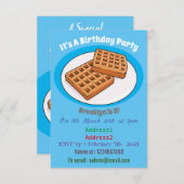 Invitation Illustration de gaufre (Devant / Derrière)