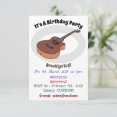 Invitation Illustration de guitare acoustique (Debout devant)