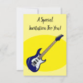 Invitation Illustration de guitare électrique (Dos)