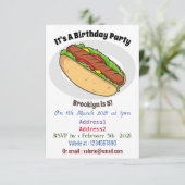 Invitation Illustration de Hot dog (Debout devant)