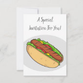 Invitation Illustration de Hot dog (Dos)