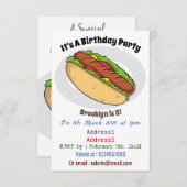 Invitation Illustration de Hot dog (Devant / Derrière)