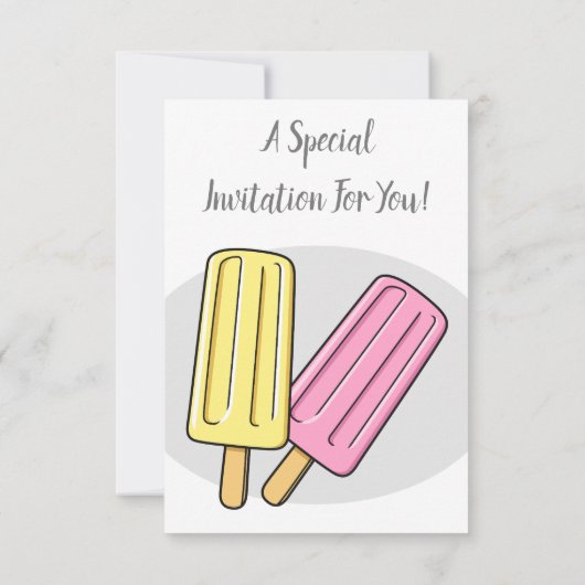Invitation Illustration de Ice pop (Dos)
