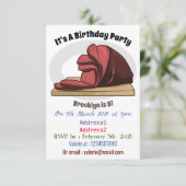 Invitation Illustration de jambon (Debout devant)