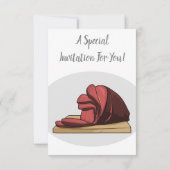 Invitation Illustration de jambon (Dos)