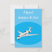 Invitation Illustration de jet privé (Dos)