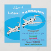 Invitation Illustration de jet privé (Devant / Derrière)