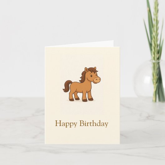 Invitation Illustration de Kawaii Horse (Devant)