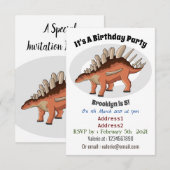 Invitation Illustration de Kentrosaurus (Devant / Derrière)