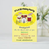 Invitation Illustration de kit de batterie (Debout devant)