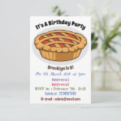 Invitation Illustration de la caricature à tarte (Debout devant)