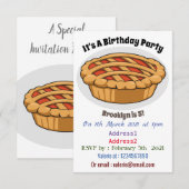 Invitation Illustration de la caricature à tarte (Devant / Derrière)