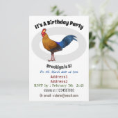 Invitation Illustration de la caricature d'oiseaux de jungle  (Debout devant)