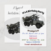 Invitation Illustration de la caricature d'un véhicule à miss (Devant / Derrière)