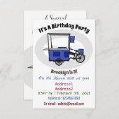 Invitation Illustration de la charrette alimentaire (Devant / Derrière)