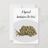 Invitation Illustration de la feuille de limace de mer grillé (Dos)