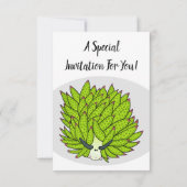 Invitation Illustration de la feuille de limon (Dos)