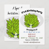Invitation Illustration de la feuille de limon (Devant / Derrière)
