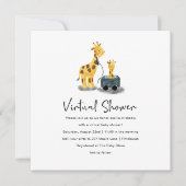 Invitation Illustration de la Giraffe mignonne Baby shower vi (Devant)