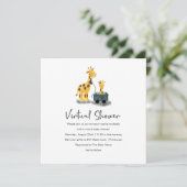 Invitation Illustration de la Giraffe mignonne Baby shower vi (Debout devant)
