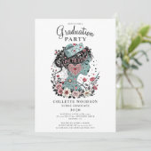 Invitation Illustration de la graduation florale des infirmiè (Debout devant)