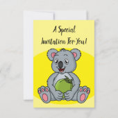 Invitation Illustration de la koala de Cute et de la noix de (Dos)