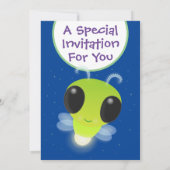 Invitation Illustration de la luciole mignon (Dos)