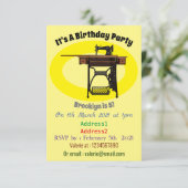 Invitation Illustration de la machine à coudre (Debout devant)