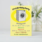 Invitation Illustration de la machine à laver (Debout devant)