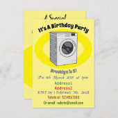 Invitation Illustration de la machine à laver (Devant / Derrière)