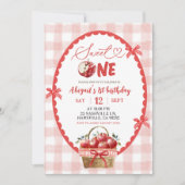 Invitation Illustration de la main irrégulière Apple 1er anni (Devant)