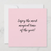 Invitation Illustration de la mode de Noël avec arbre (Dos)