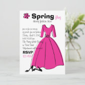 Invitation Illustration de la mode du printemps (Debout devant)