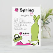 Invitation Illustration de la mode du printemps (Debout devant)