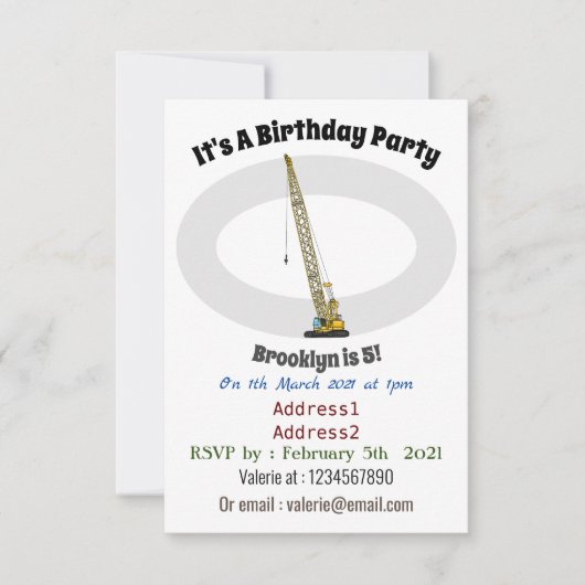 Invitation Illustration de la pelle à dragons (Devant)