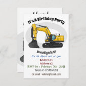 Invitation Illustration de la pelle Crawler (Devant / Derrière)