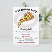 Invitation Illustration de la pizza (Debout devant)