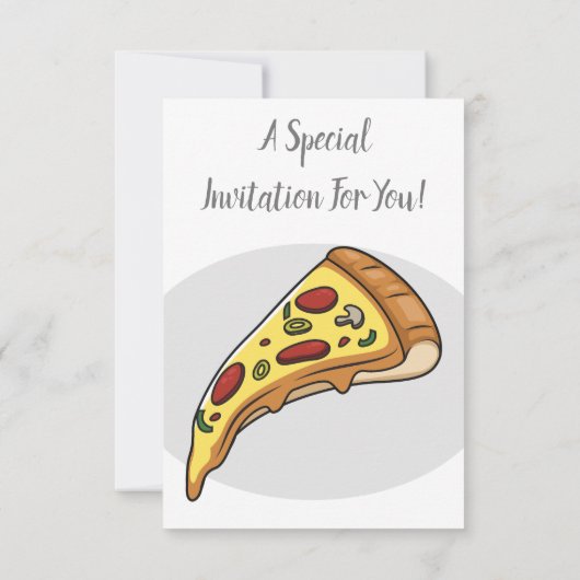 Invitation Illustration de la pizza (Dos)