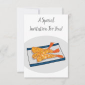 Invitation Illustration de la tempura crevette (Dos)