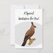 Invitation Illustration de l'aigle à faucon de Javan (Dos)