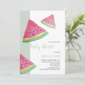 Invitation Illustration de l'aquarelle de pastèque (Debout devant)