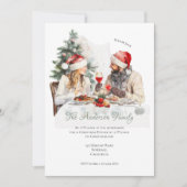 Invitation Illustration de l'aquarelle Festive Family Gatheri (Devant)