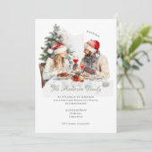 Invitation Illustration de l'aquarelle Festive Family Gatheri (Debout devant)